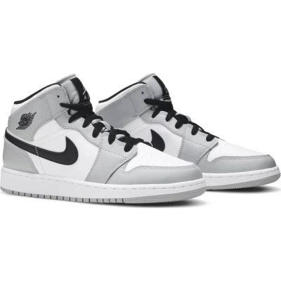 Alternative view of Air Jordan 1 Mid Light Smoke Grey Sneakers
