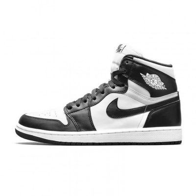 Alternative view of Air Jordan 1 Retro High Black & White Sneakers