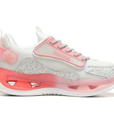 Adidas Lightweight Circuit Running Sneakers – White / Pink