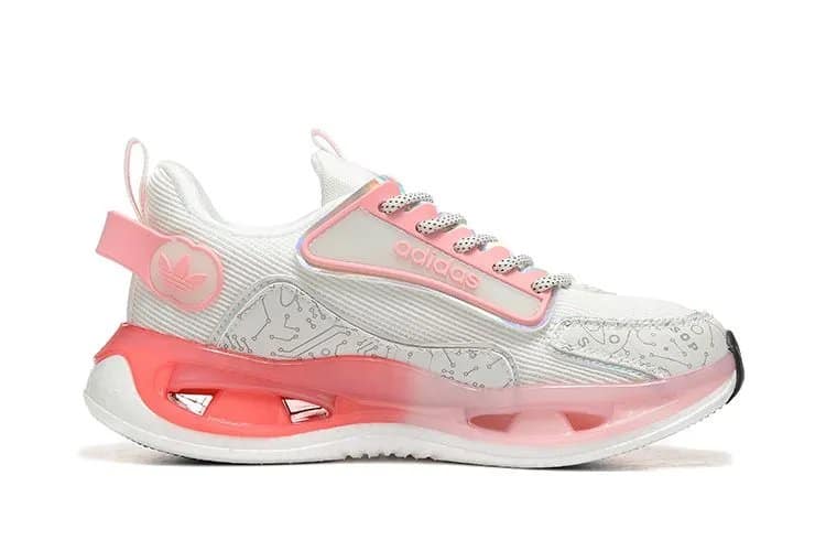 Adidas Lightweight Circuit Running Sneakers – White / Pink