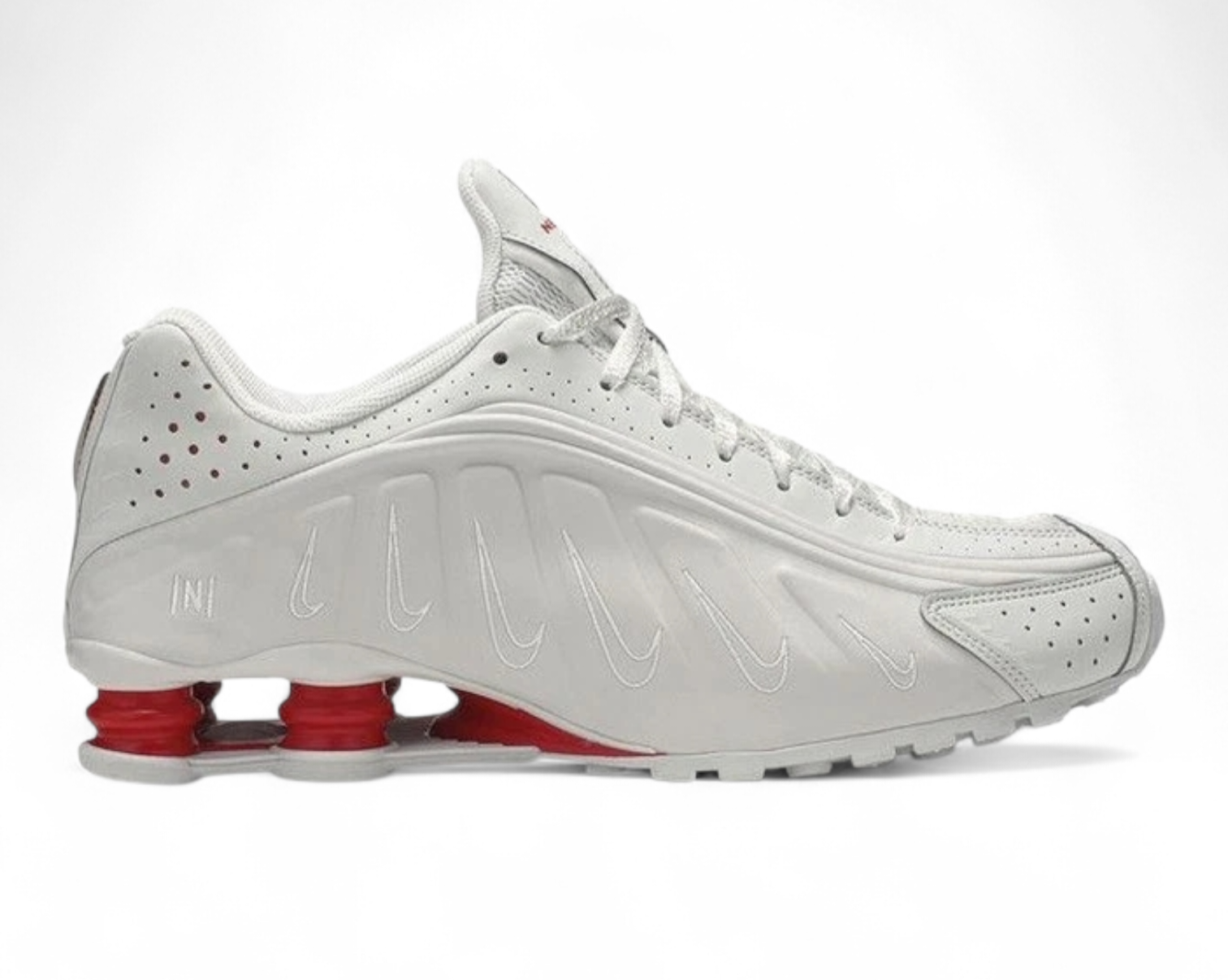 Nike Shox R4 White / University Red Sneakers