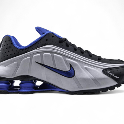 Nike Shox R4 Black / Metallic Silver / Blue Sneakers