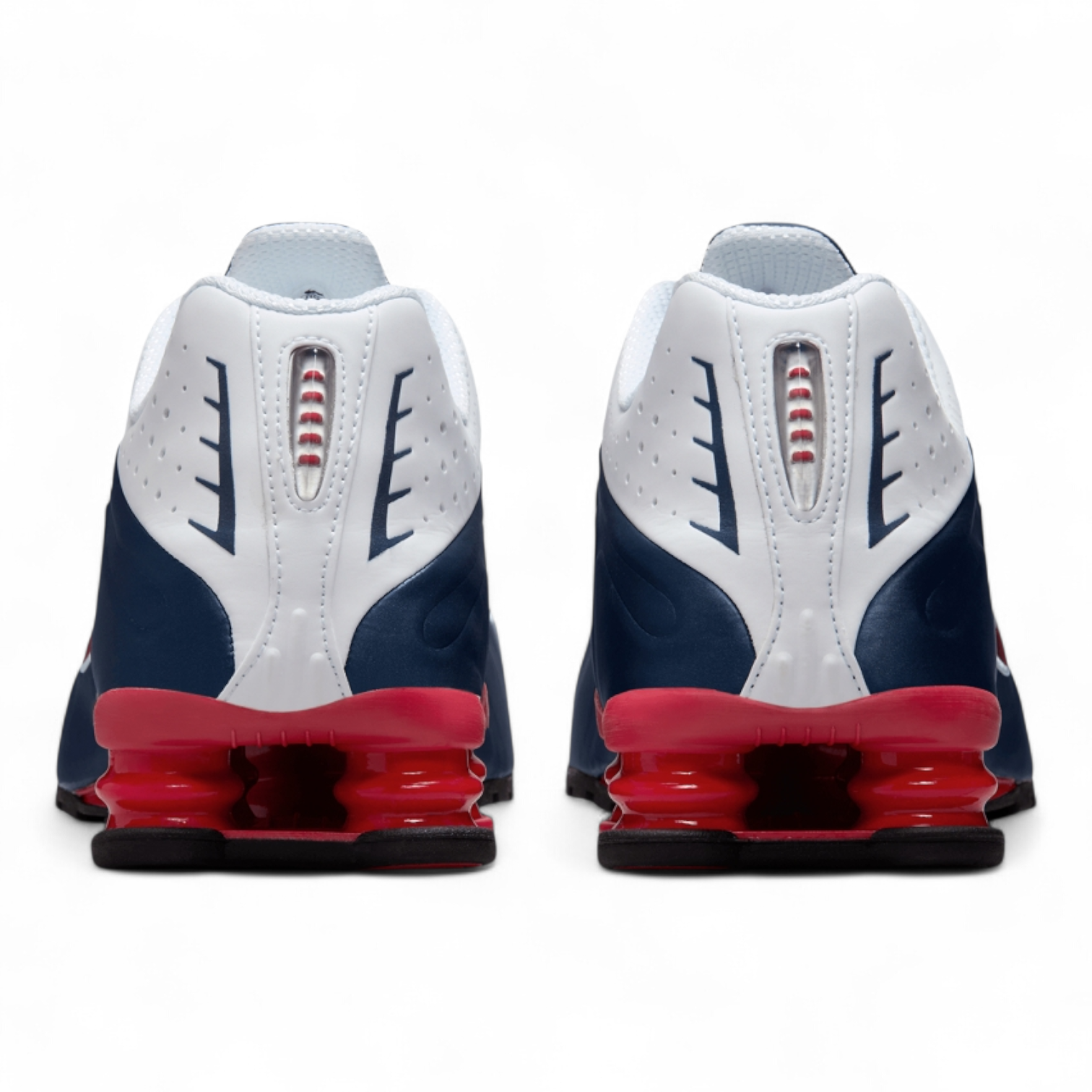 Nike Shox R4 White / Navy / Red Sneakers - Image 2