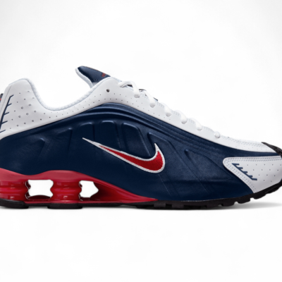 Nike Shox R4 White / Navy / Red Sneakers