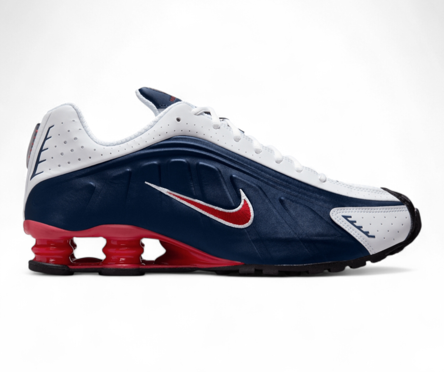 Nike Shox R4 White / Navy / Red Sneakers