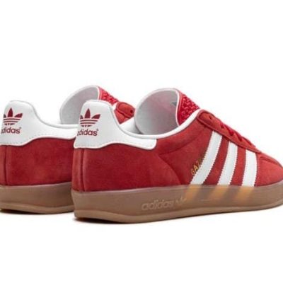 Alternative view of Adidas Gazelle Indoor Red / White / Gum Sneakers