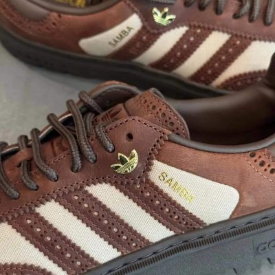 Adidas Samba Winterized Brown / Cream Sneakers - Image 3
