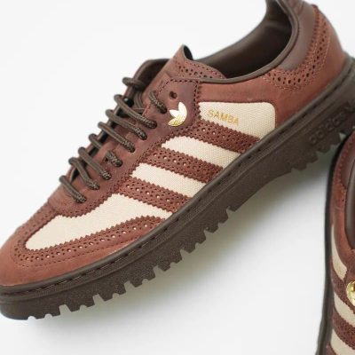 Adidas Samba Winterized Brown / Cream Sneakers - Image 5