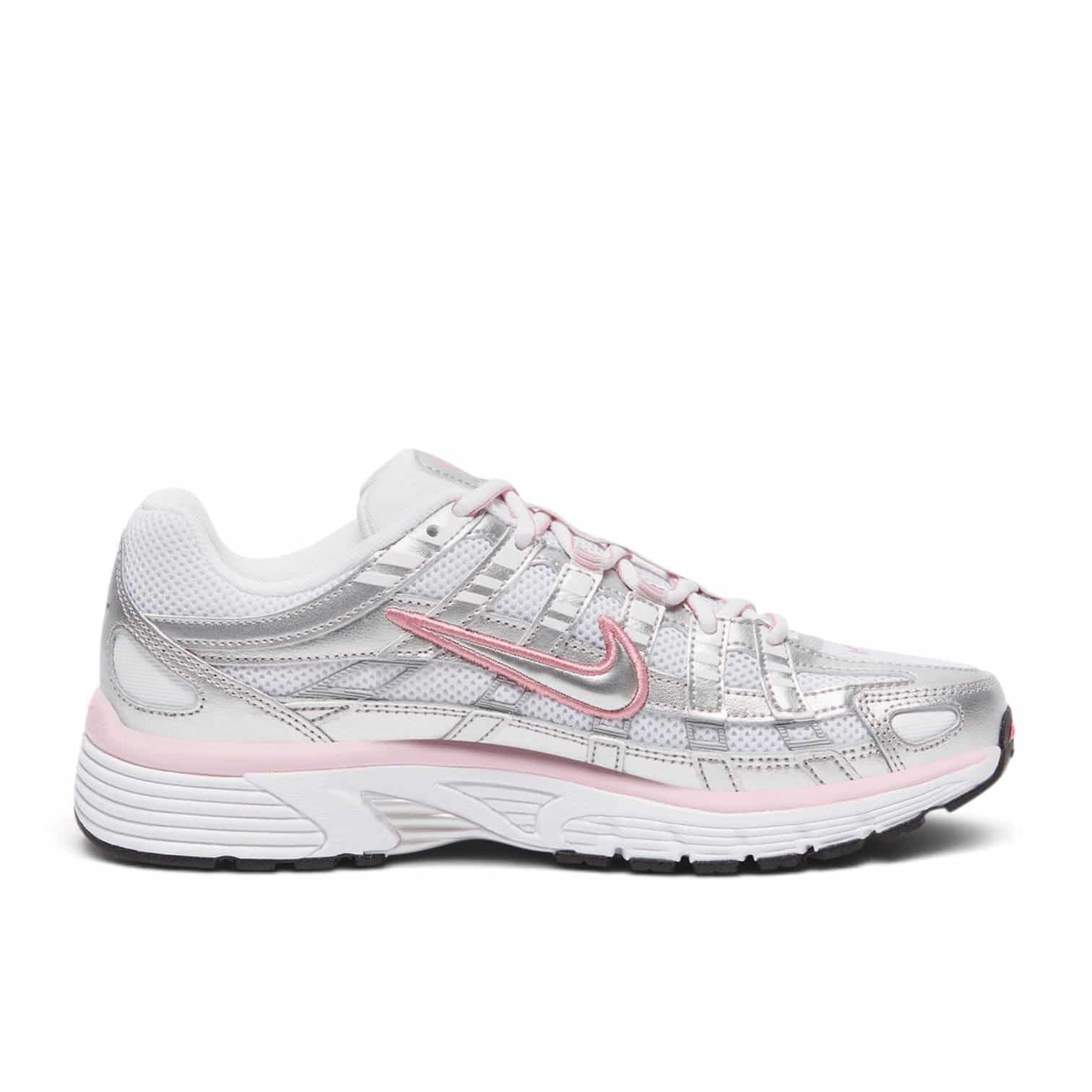 Nike P-6000 Women's Sneakers – White / Metallic Silver / Elemental Pink