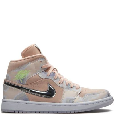 Air Jordan 1 Mid SE Washed Coral Sneakers