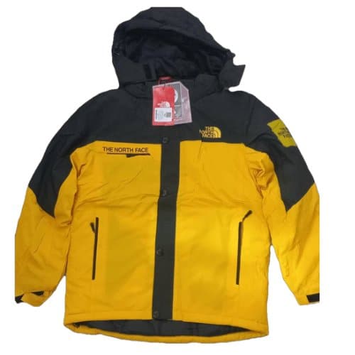 The North Face Double-Face Puffer Jacket – Yellow / Black - Image 2