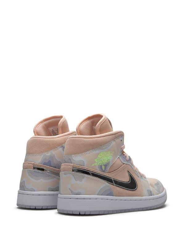 Air Jordan 1 Mid SE Washed Coral Sneakers - Image 3