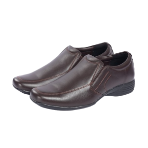 Men’s Classic Formal Slip-On Dress Shoes – Brown